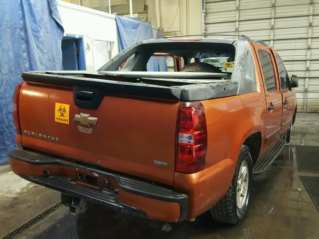 3GNEC12037G173847 - 2007 CHEVROLET AVALANCHE ORANGE photo 4