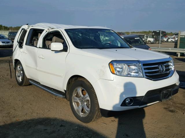 5FNYF4H59FB015289 - 2015 HONDA PILOT EXL WHITE photo 1