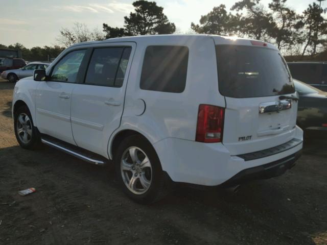 5FNYF4H59FB015289 - 2015 HONDA PILOT EXL WHITE photo 3