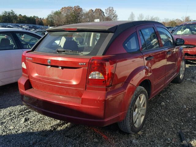 1B3HB48B07D379791 - 2007 DODGE CALIBER SX RED photo 4