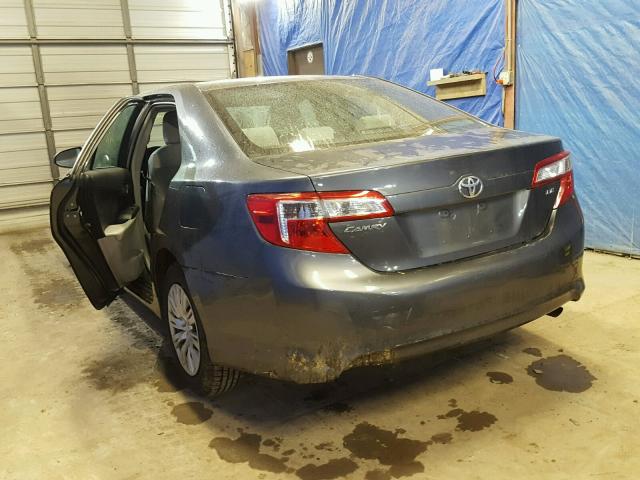 4T4BF1FK6DR311941 - 2013 TOYOTA CAMRY L GRAY photo 3