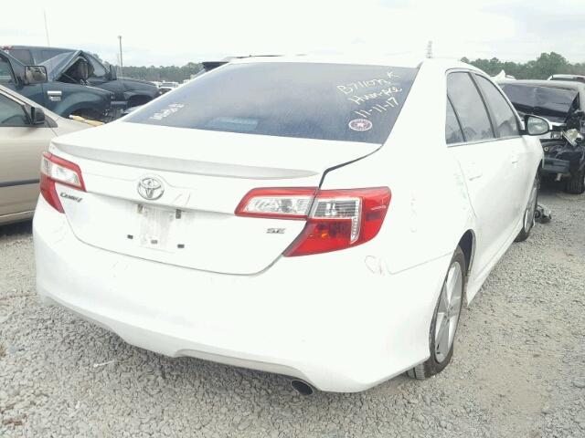 4T1BF1FK6CU612105 - 2012 TOYOTA CAMRY BASE WHITE photo 4