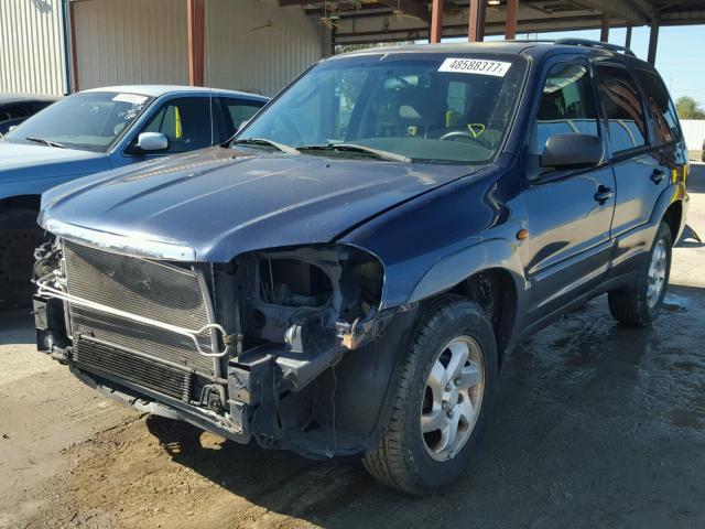 4F2YZ041X4KM29121 - 2004 MAZDA TRIBUTE LX BLUE photo 2