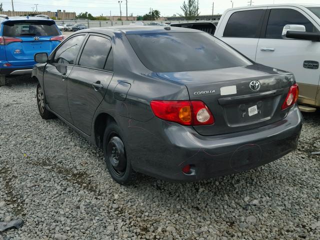 2T1BU4EE7AC493207 - 2010 TOYOTA COROLLA BA GRAY photo 3