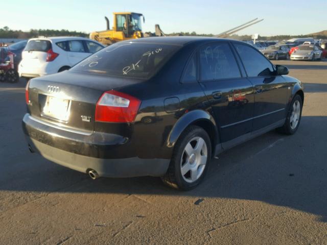 WAULC68E02A313373 - 2002 AUDI A4 1.8T QU BLACK photo 4