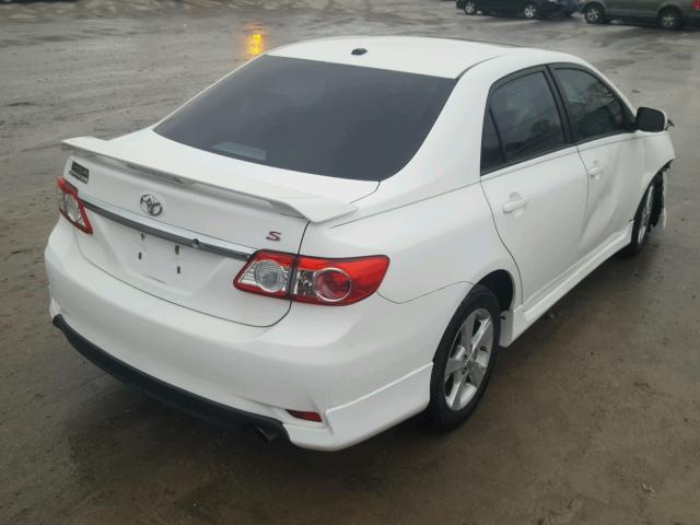 2T1BU4EEXBC621070 - 2011 TOYOTA COROLLA BA WHITE photo 4