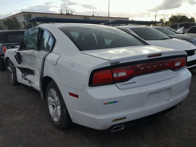 2C3CDXBG3EH193093 - 2014 DODGE CHARGER SE WHITE photo 3