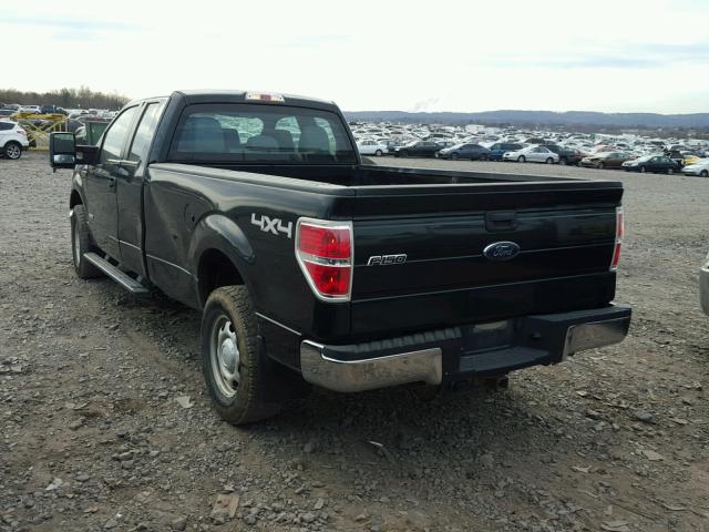 1FTVX1ET0CKE14298 - 2012 FORD F150 SUPER BLACK photo 3