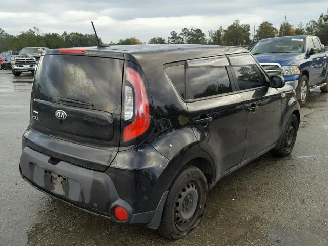 KNDJN2A20F7170666 - 2015 KIA SOUL BLACK photo 4