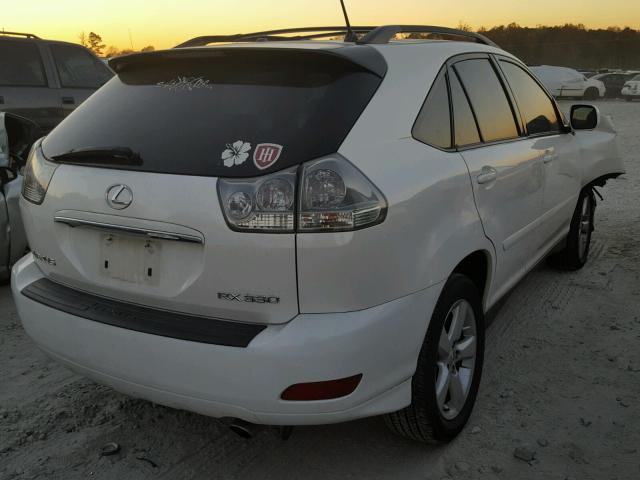 JTJHA31U160102240 - 2006 LEXUS RX 330 WHITE photo 4