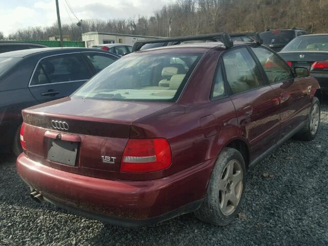 WAUDC28D8YA151215 - 2000 AUDI A4 1.8T QU RED photo 4