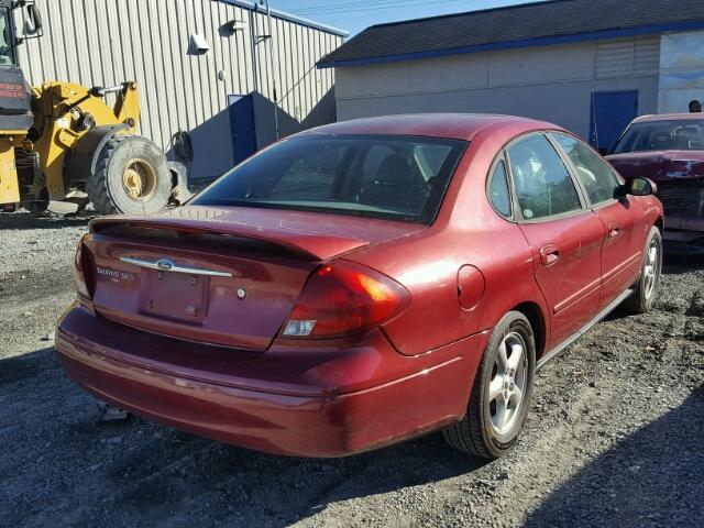 1FAFP55S42A163069 - 2002 FORD TAURUS SES BURGUNDY photo 4