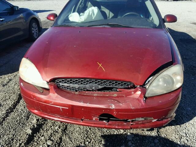 1FAFP55S42A163069 - 2002 FORD TAURUS SES BURGUNDY photo 7