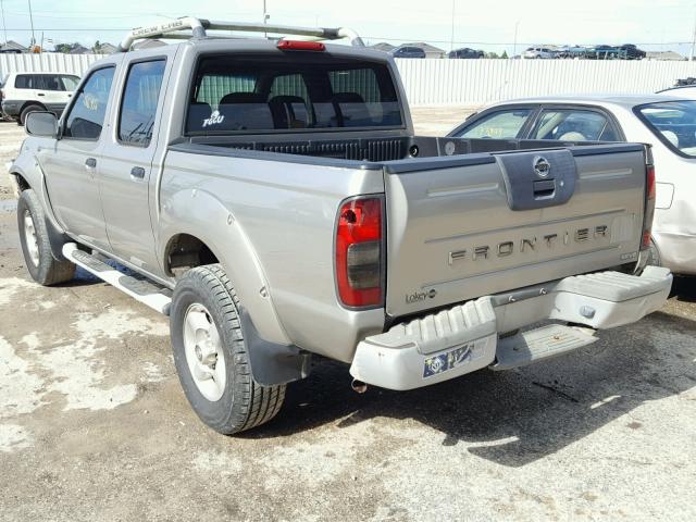 1N6ED27T11C350997 - 2001 NISSAN FRONTIER C GRAY photo 3