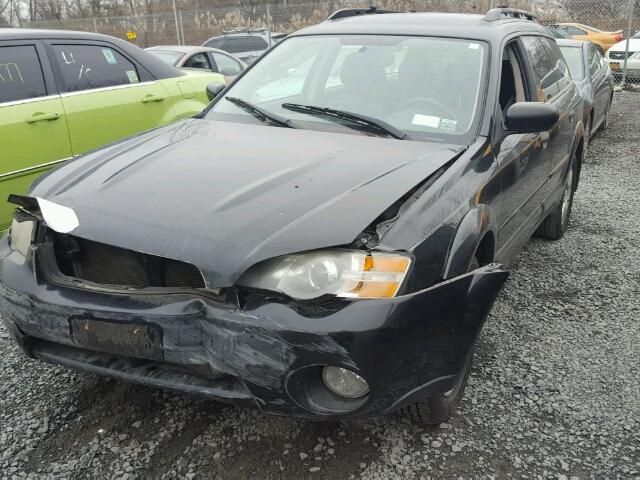 4S4BP61C057324141 - 2005 SUBARU LEGACY OUT BLACK photo 2