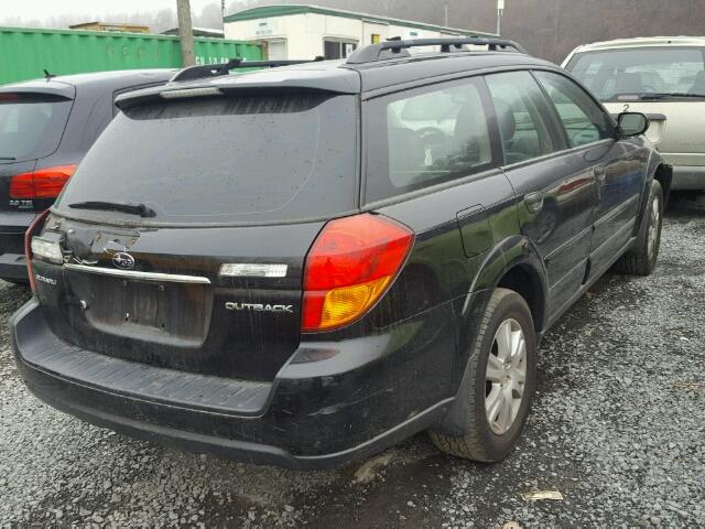 4S4BP61C057324141 - 2005 SUBARU LEGACY OUT BLACK photo 4