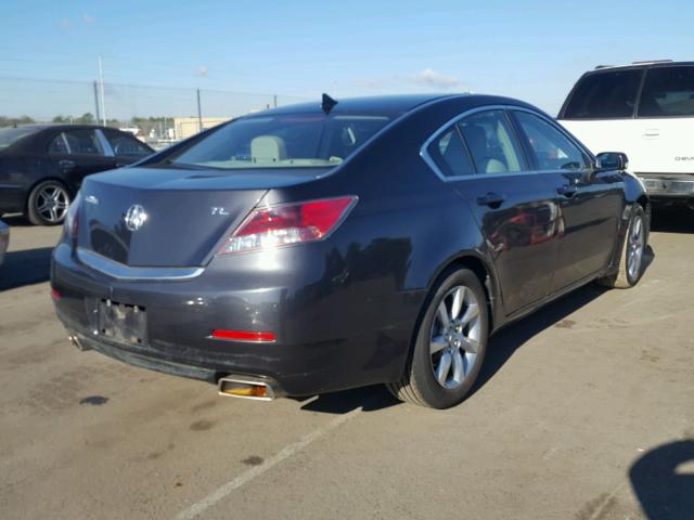 19UUA8F28CA017490 - 2012 ACURA TL GRAY photo 4