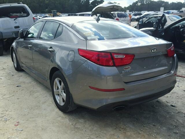 5XXGM4A79FG483940 - 2015 KIA OPTIMA LX GRAY photo 3