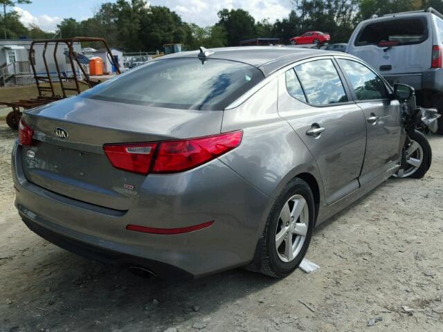 5XXGM4A79FG483940 - 2015 KIA OPTIMA LX GRAY photo 4