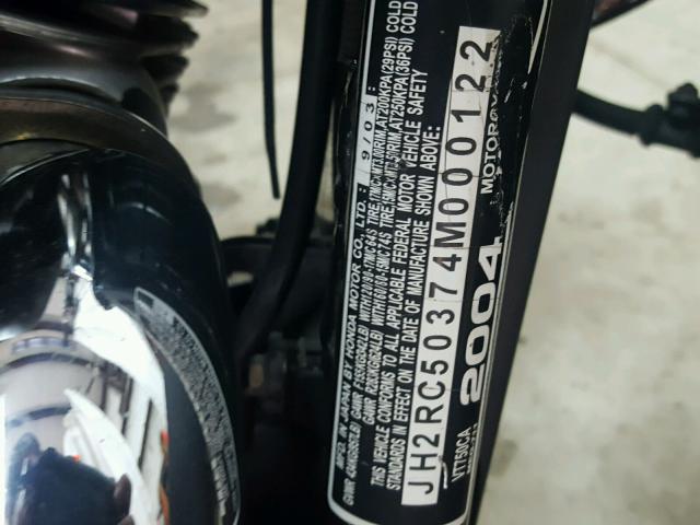 JH2RC50374M000122 - 2004 HONDA VT750 CA BLACK photo 10