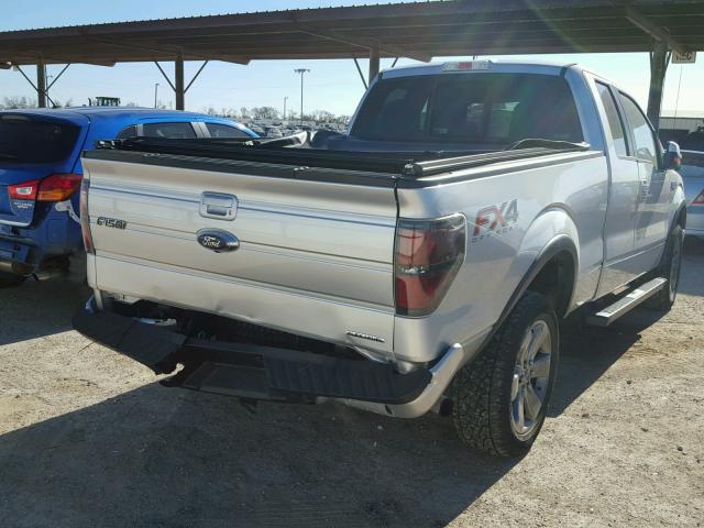 1FTFX1EF8DFC48508 - 2013 FORD F150 SUPER SILVER photo 4