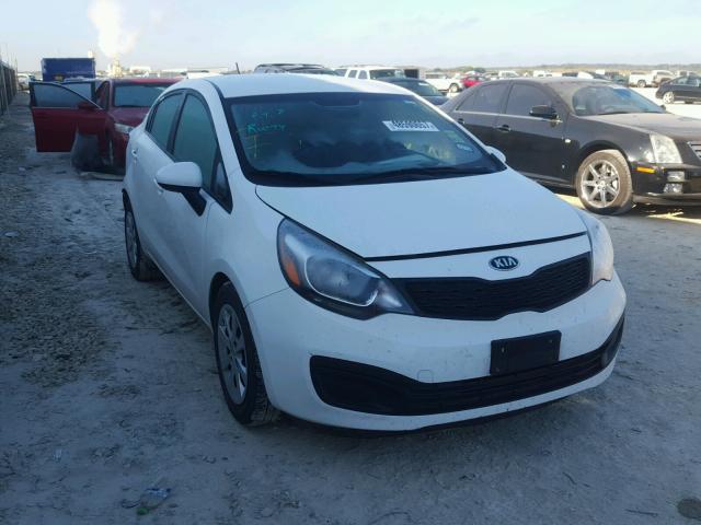 KNADM4A33E6389661 - 2014 KIA RIO LX WHITE photo 1