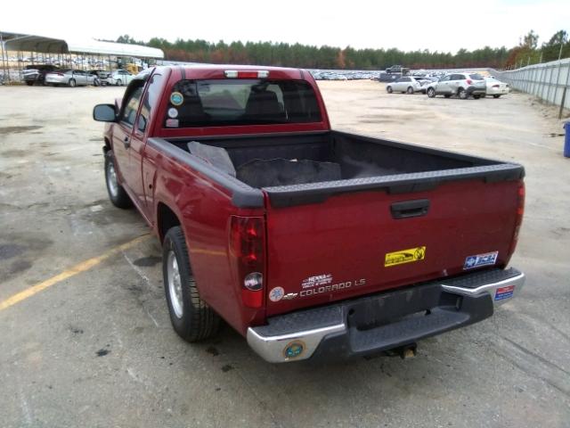 1GCCS196148104363 - 2004 CHEVROLET COLORADO BURGUNDY photo 3