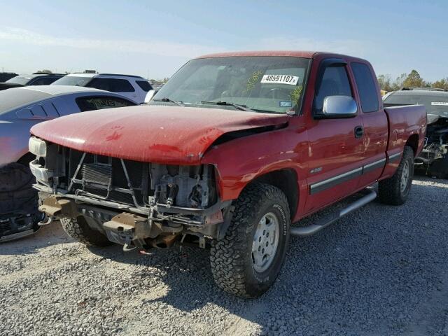 2GCEK19T6X1284574 - 1999 CHEVROLET SILVERADO RED photo 2