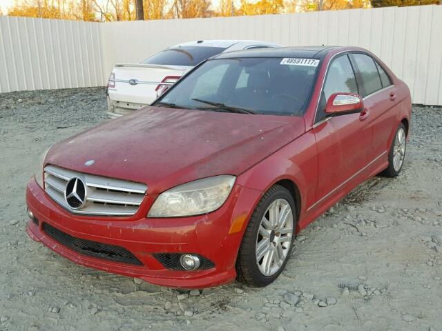 WDDGF54X68F047758 - 2008 MERCEDES-BENZ C 300 RED photo 2