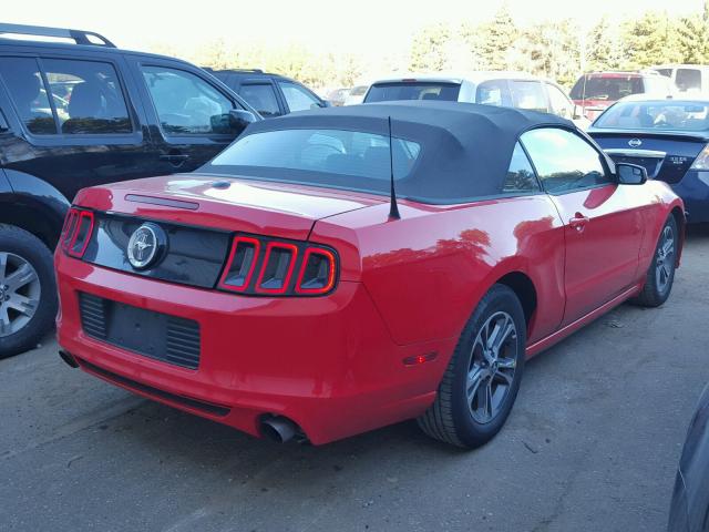 1ZVBP8EM8E5304537 - 2014 FORD MUSTANG RED photo 4
