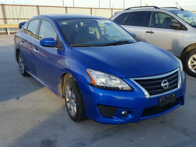 3N1AB7AP8EY299241 - 2014 NISSAN SENTRA S BLUE photo 1