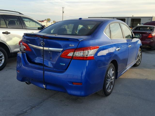 3N1AB7AP8EY299241 - 2014 NISSAN SENTRA S BLUE photo 4