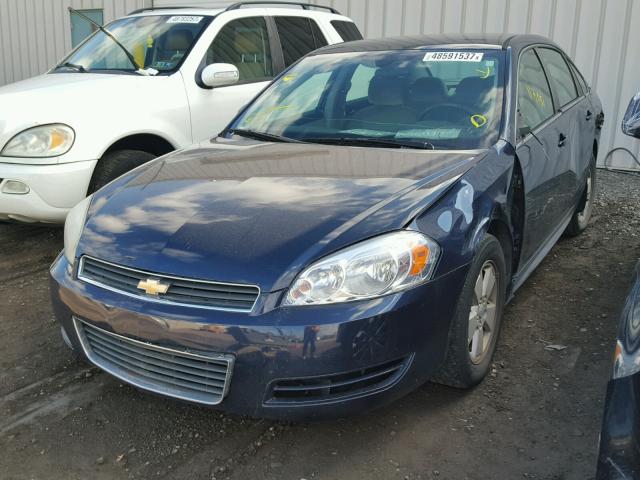 2G1WT57K391189503 - 2009 CHEVROLET IMPALA 1LT BLUE photo 2