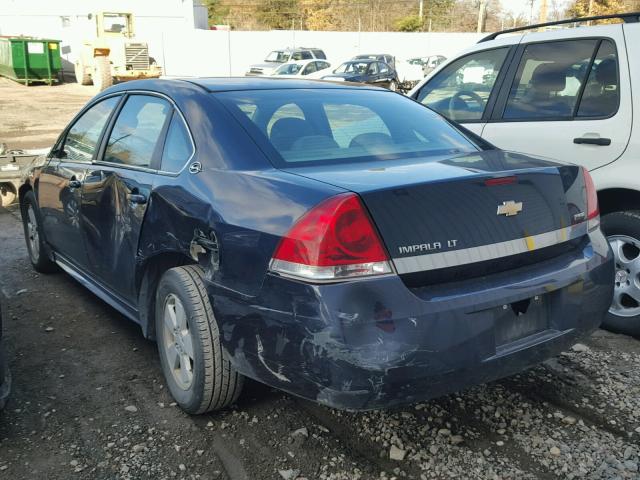 2G1WT57K391189503 - 2009 CHEVROLET IMPALA 1LT BLUE photo 3