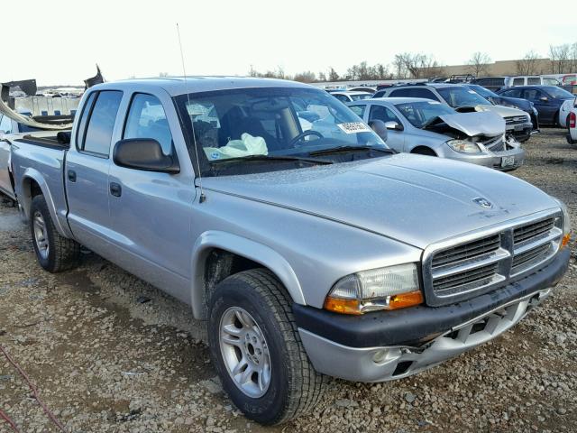 1D7HL38N14S500762 - 2004 DODGE DAKOTA QUA SILVER photo 1