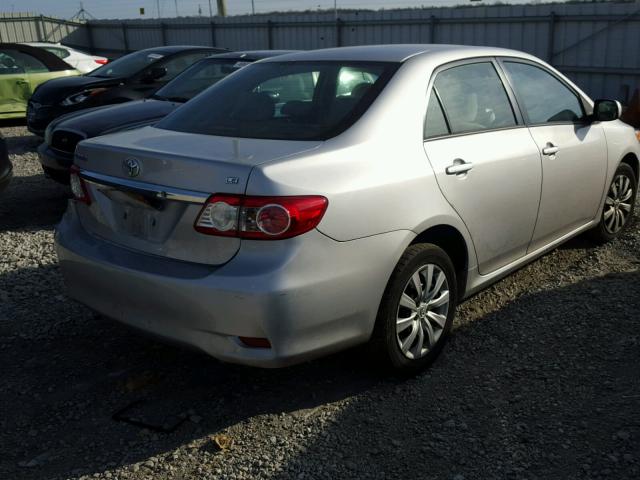 2T1BU4EE5CC793606 - 2012 TOYOTA COROLLA BA GRAY photo 4