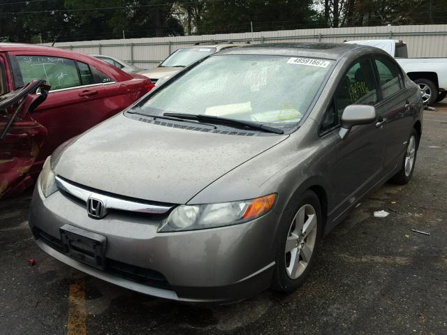 1HGFA16817L042794 - 2007 HONDA CIVIC EX BEIGE photo 2