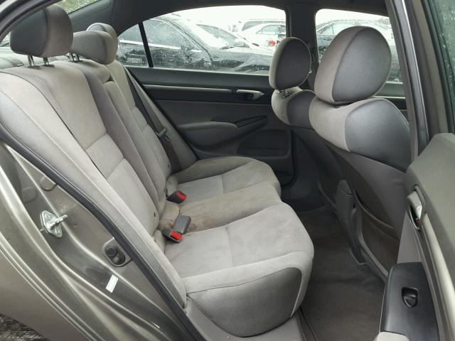 1HGFA16817L042794 - 2007 HONDA CIVIC EX BEIGE photo 6