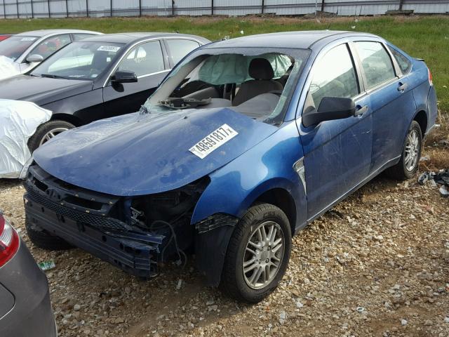 1FAHP35N28W184425 - 2008 FORD FOCUS SE BLUE photo 2