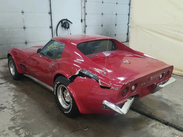 1Z37T3S420002 - 1973 CHEVROLET CORVETTE RED photo 3