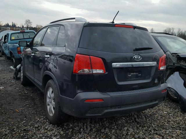 5XYKT4A65DG414014 - 2013 KIA SORENTO LX BLACK photo 3