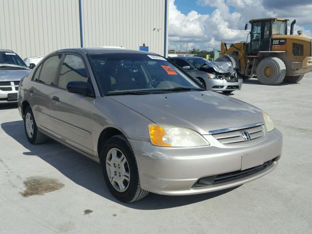 2HGES16551H574665 - 2001 HONDA CIVIC LX BEIGE photo 1