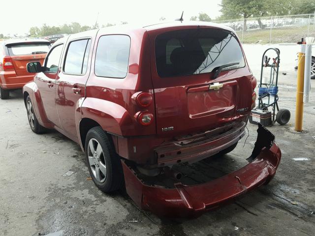 3GNCA23B89S576483 - 2009 CHEVROLET HHR LT BURGUNDY photo 3