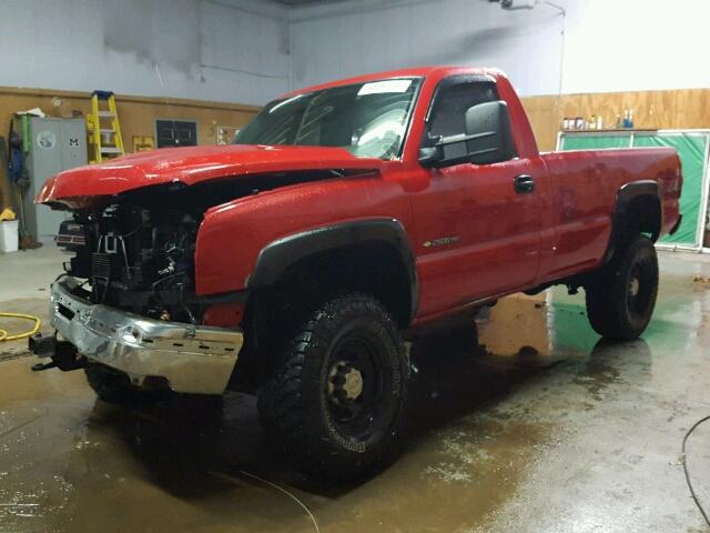 1GCHK24U46E169133 - 2006 CHEVROLET SILVERADO RED photo 2