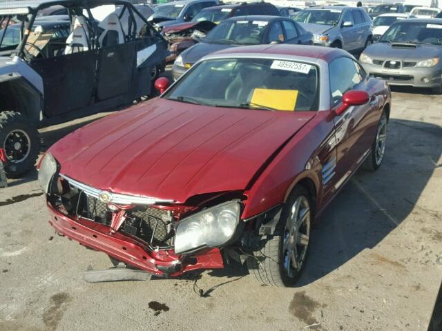 1C3AN69LX4X010218 - 2004 CHRYSLER CROSSFIRE RED photo 2