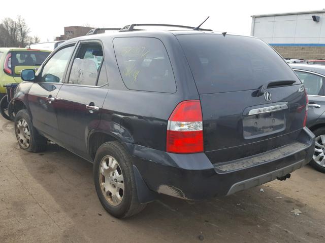 2HNYD18492H512191 - 2002 ACURA MDX BLACK photo 3