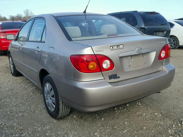 1NXBR32E53Z165561 - 2003 TOYOTA COROLLA CE TAN photo 3