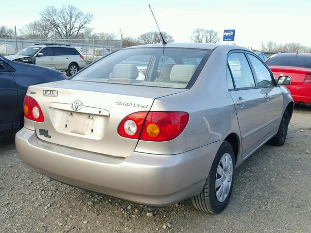 1NXBR32E53Z165561 - 2003 TOYOTA COROLLA CE TAN photo 4