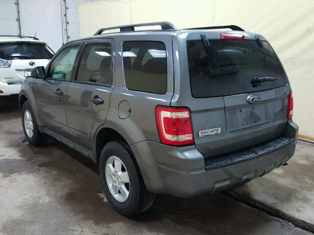 1FMCU03G89KA59658 - 2009 FORD ESCAPE XLT GRAY photo 3