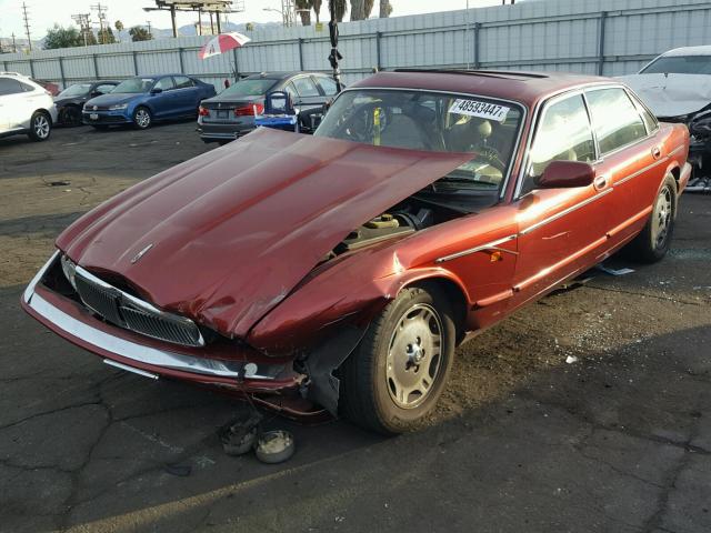 SAJHX1749SC750321 - 1995 JAGUAR XJ6 MAROON photo 2